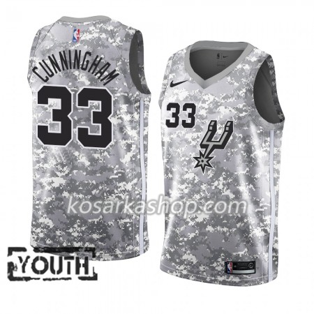 Dres San Antonio Spurs Dante Cunningham 33 Nike 2018-19 Siva Swingman - Dječji